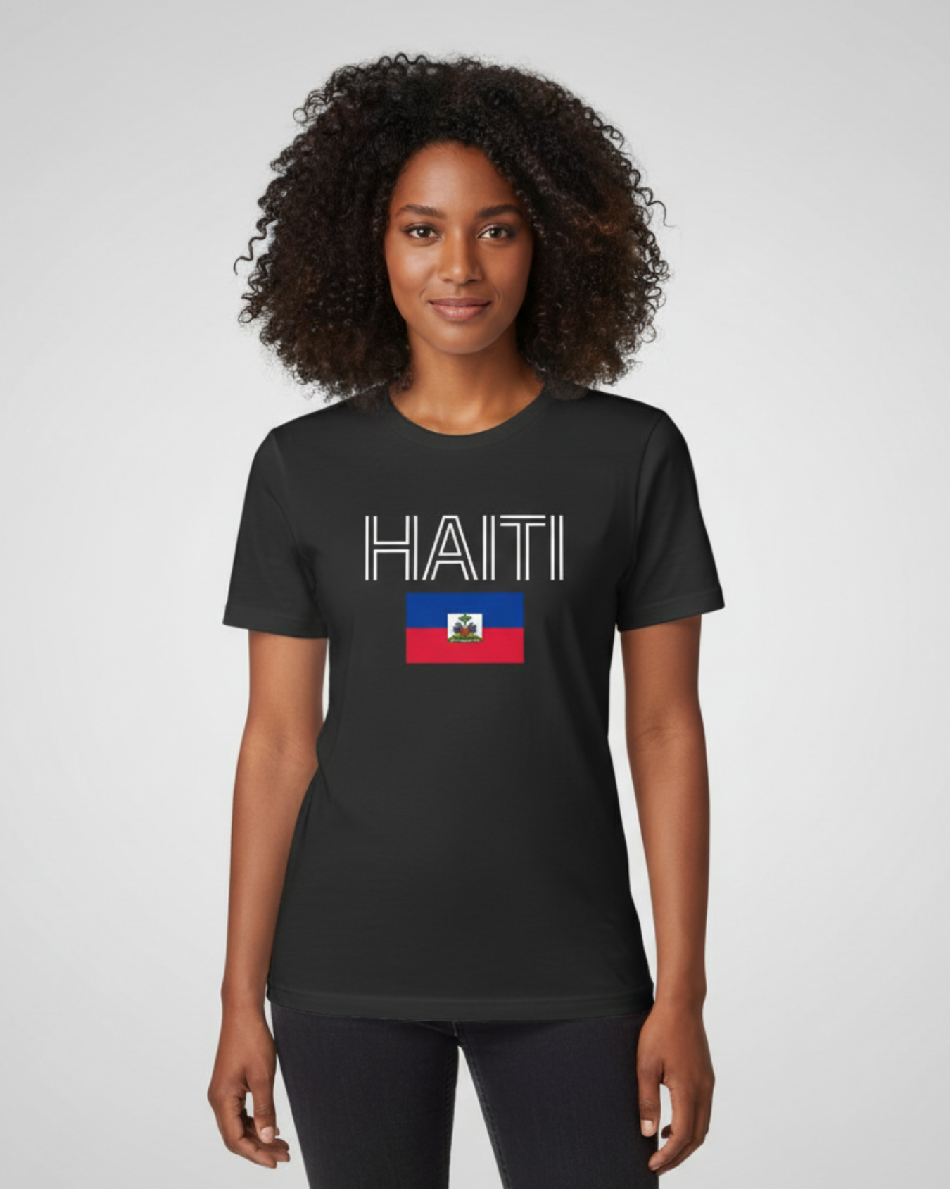 Women's Haiti Flag Graphic T-Shirt
