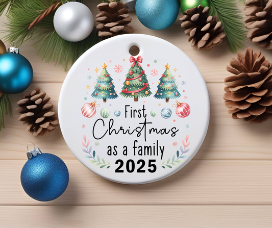 First Christmas as a Family – Ceramic Ornament 2025